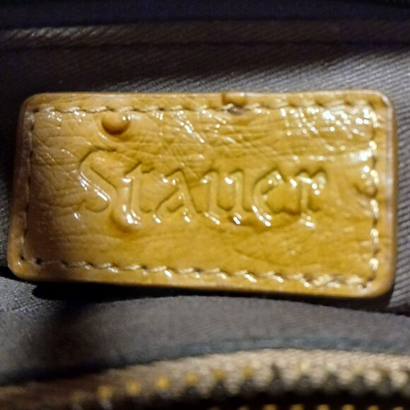 Stauer Women's Faux Ostrich Embossed Top Handle Purse Tan - Picture 8 of 15